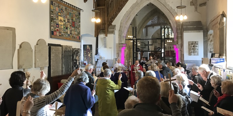 People in church