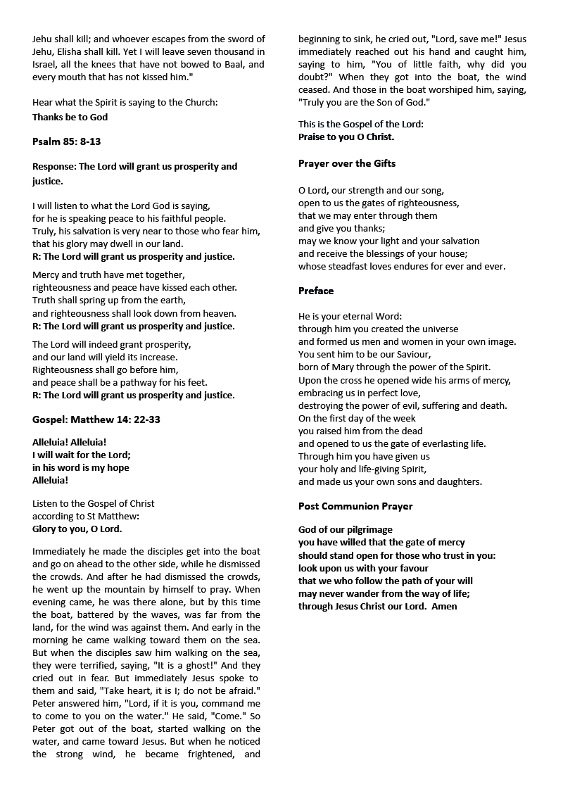 Trinity 10A 2026 Pew Sheet (9t