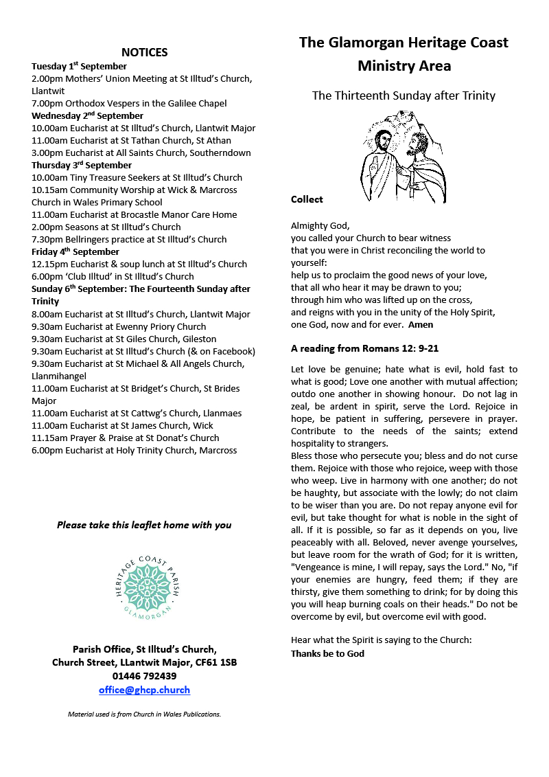 Trinity 13A 2026 Pew Sheet (30
